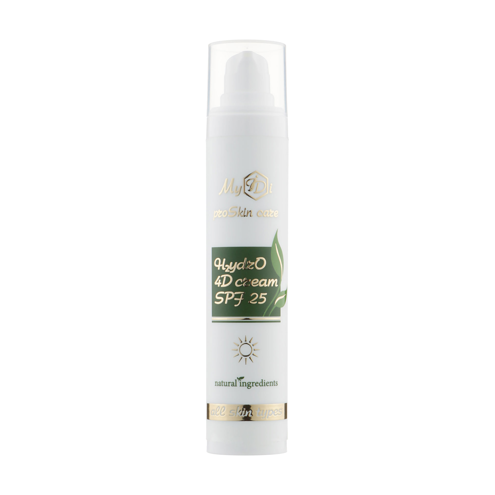 Зволожувальний денний крем для обличчя MyIDi H2ydrO 4D Cream, SPF 25, для всіх типів шкіри, 50 мл